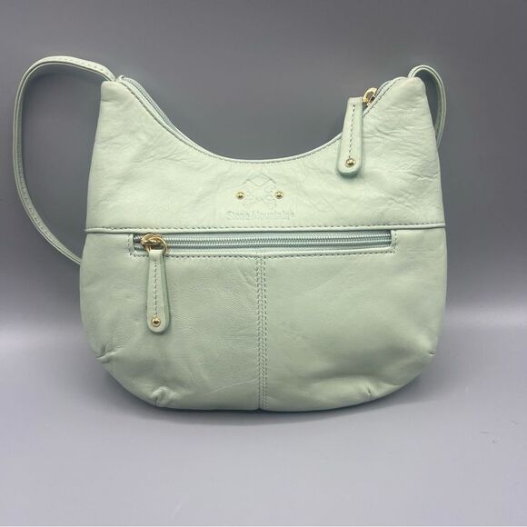 Stone Mountain Leather Mint Quilted Heart Shoulder Bag - Picture 2 of 4